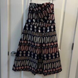 Tory Burch Navy Strapless Dress sz 6